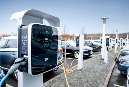 Electric car chargers at Astra Zenecas Gothenburg site part of the companys commitment to a Green Fleet